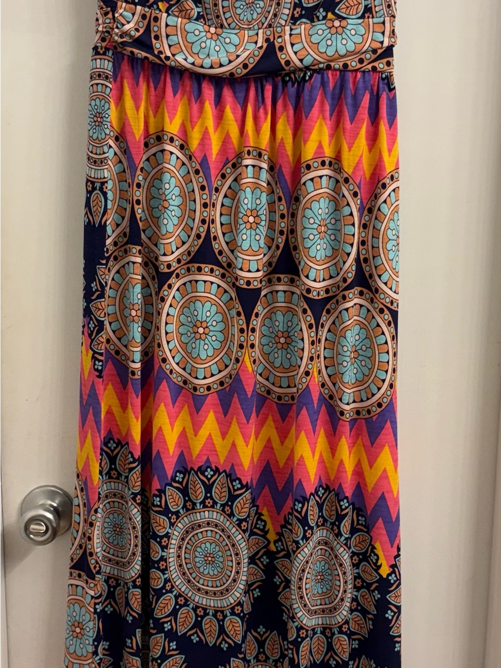 Fantastic Fawn Strapless Boho Maxi Dress | Multicolor Print | Women’s One Size